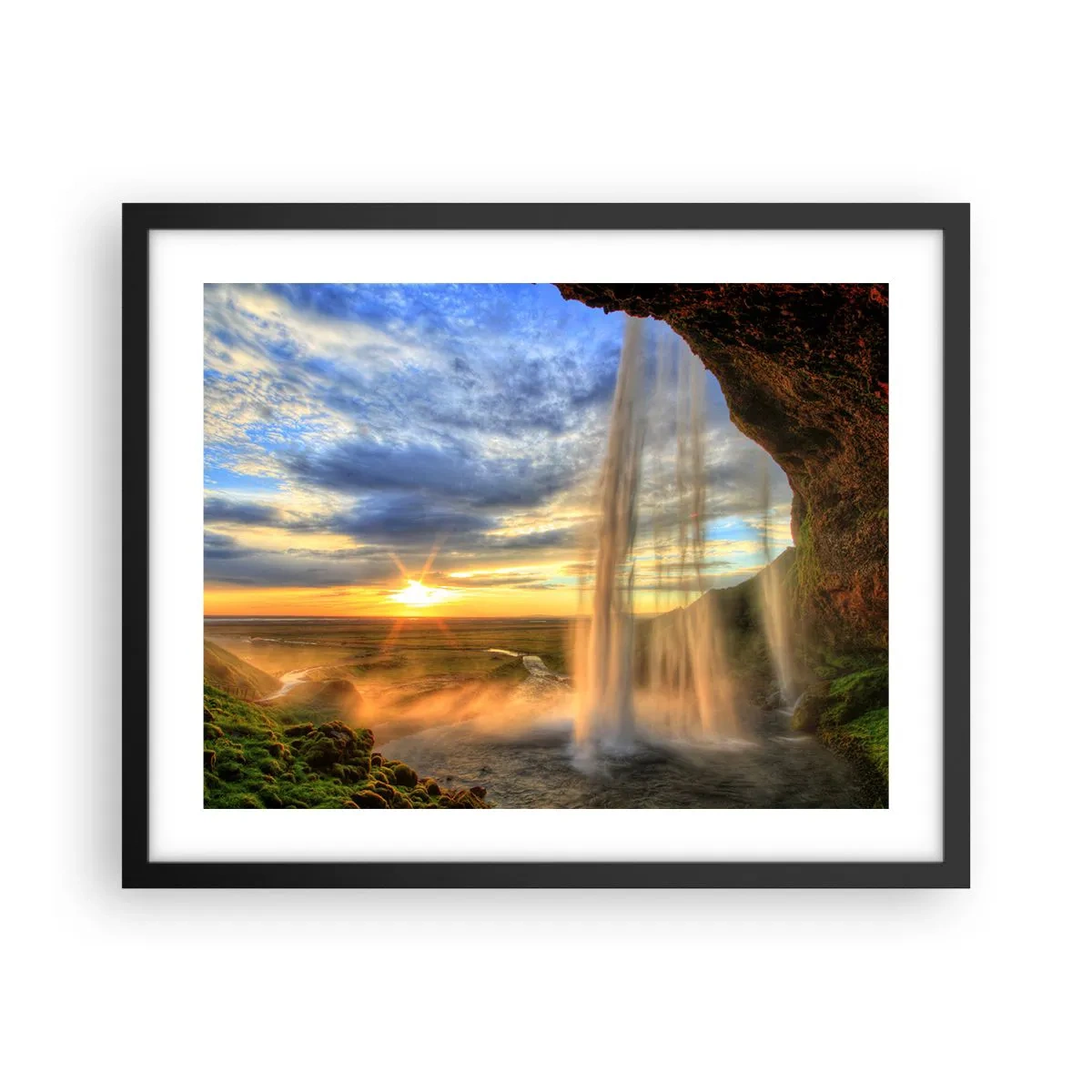 Pôster com moldura preta - O mundo por trás das gotas - 50x40 cm