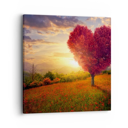 Quadro em tela - De tocar o coração - 40x40 cm