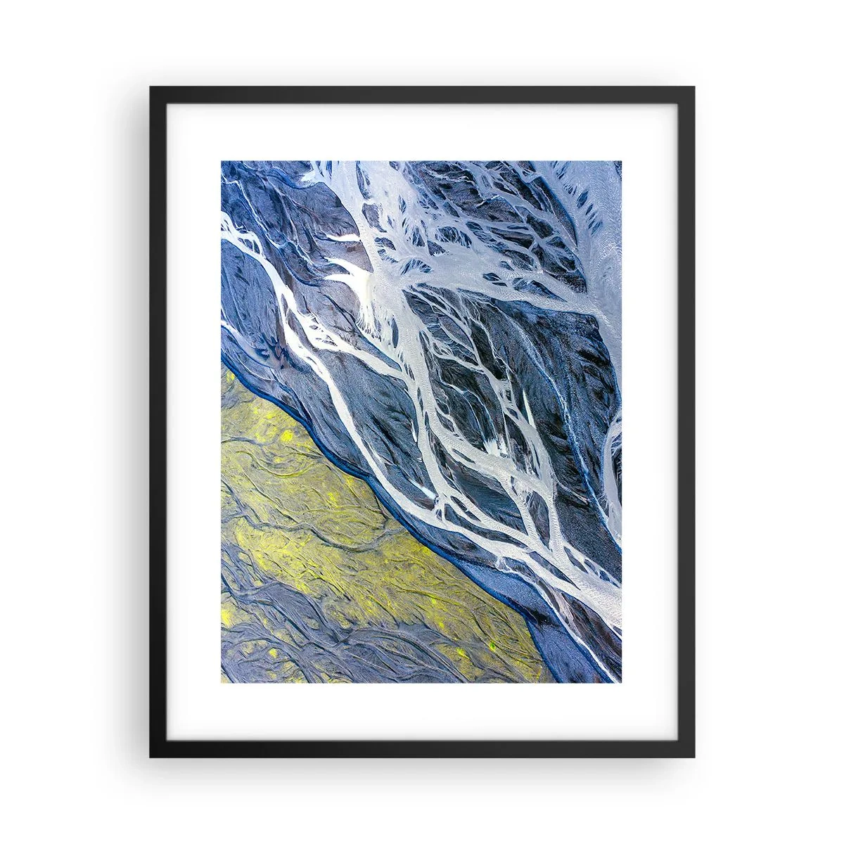 Pôster com moldura preta - Pinturas rupestres da natureza - 40x50 cm