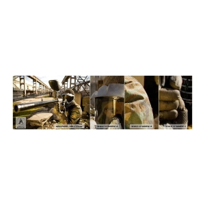 Amostra de papel de parede Premium Sand - Você também pode ser um herói - Paintball, Esporte, Militares - 100x30 cm