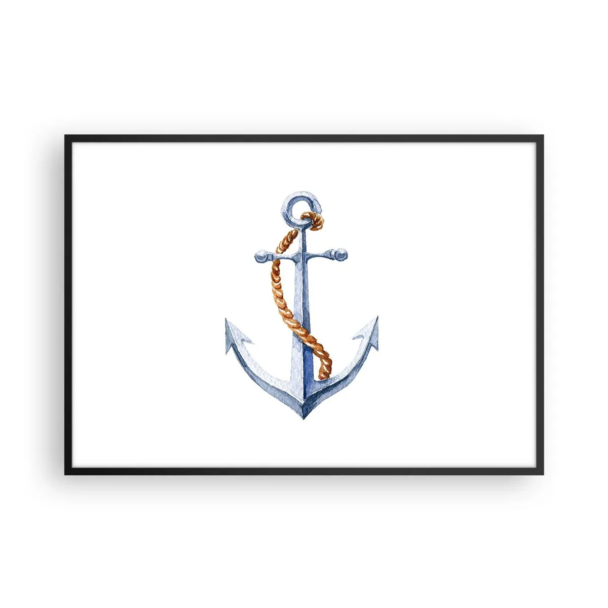 Pôster com moldura preta - Ahoy aventura! - 100x70 cm
