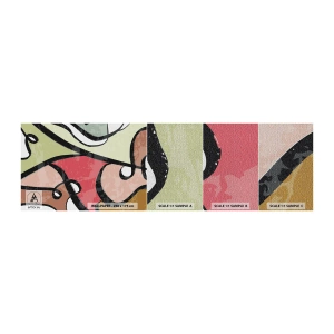 Amostra de papel de parede Premium Canvas - Piruetas entre cores - Abstração, Pedaço, Moderno - 100x30 cm