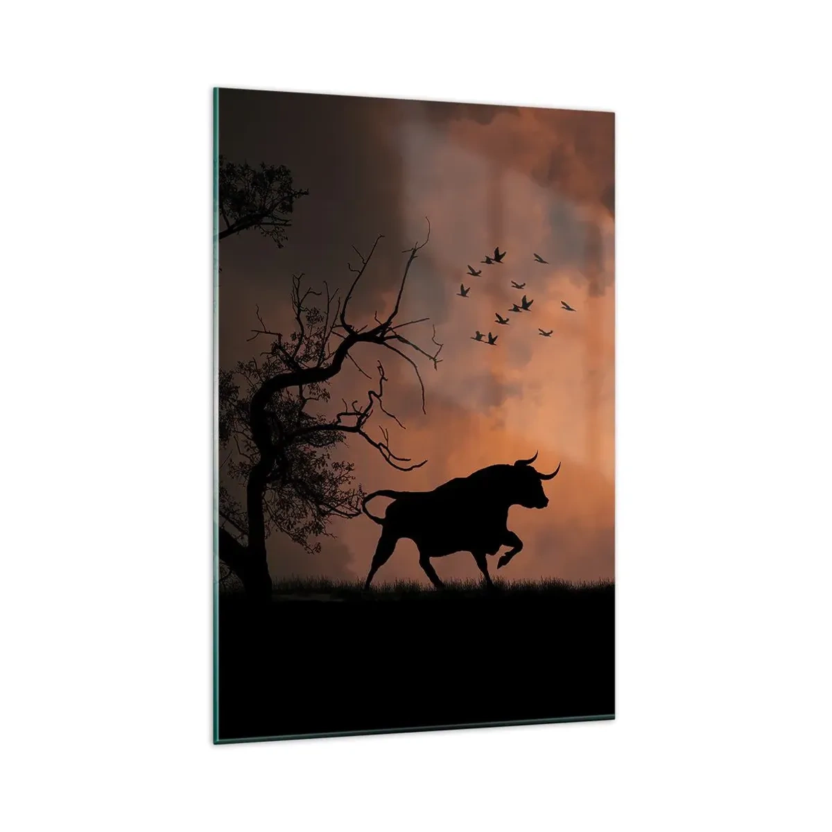 Quadro em vidro - Um espetáculo dramático da natureza - 80x120 cm