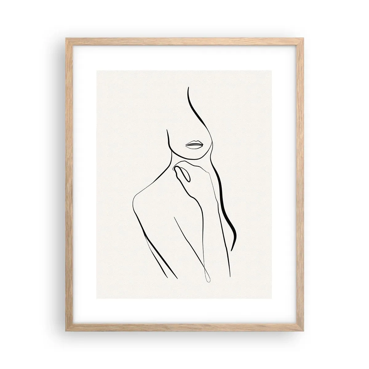 Pôster com moldura de carvalho claro - Uma onda de melancolia - 40x50 cm