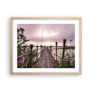 Pôster com moldura de carvalho claro - Paz e tranquilidade da Ásia - 50x40 cm