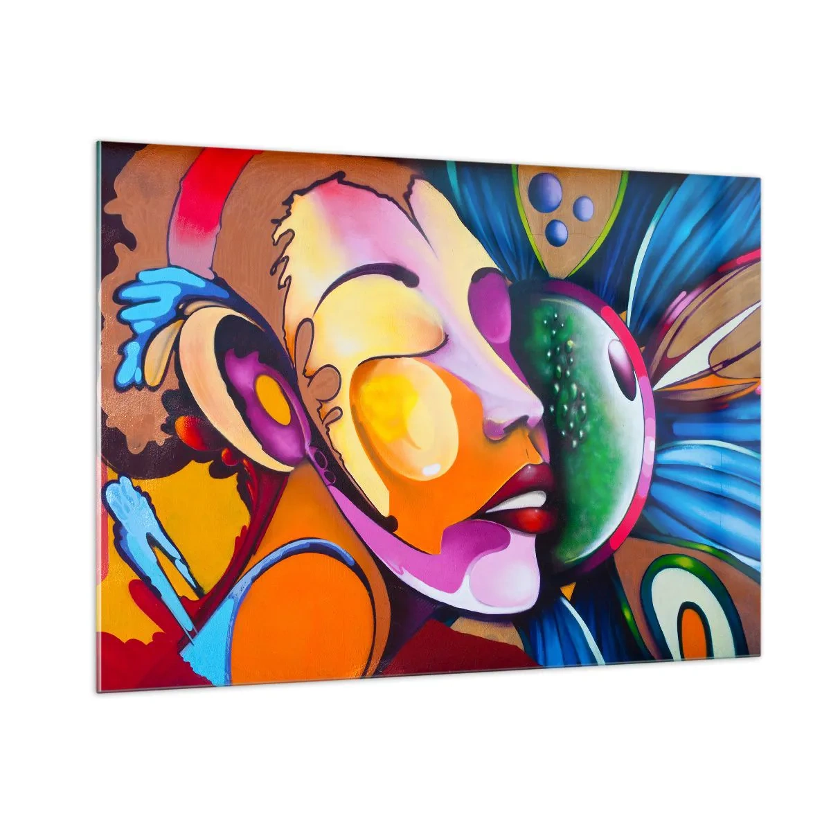 Quadro em vidro - Toque de cor - 100x70 cm