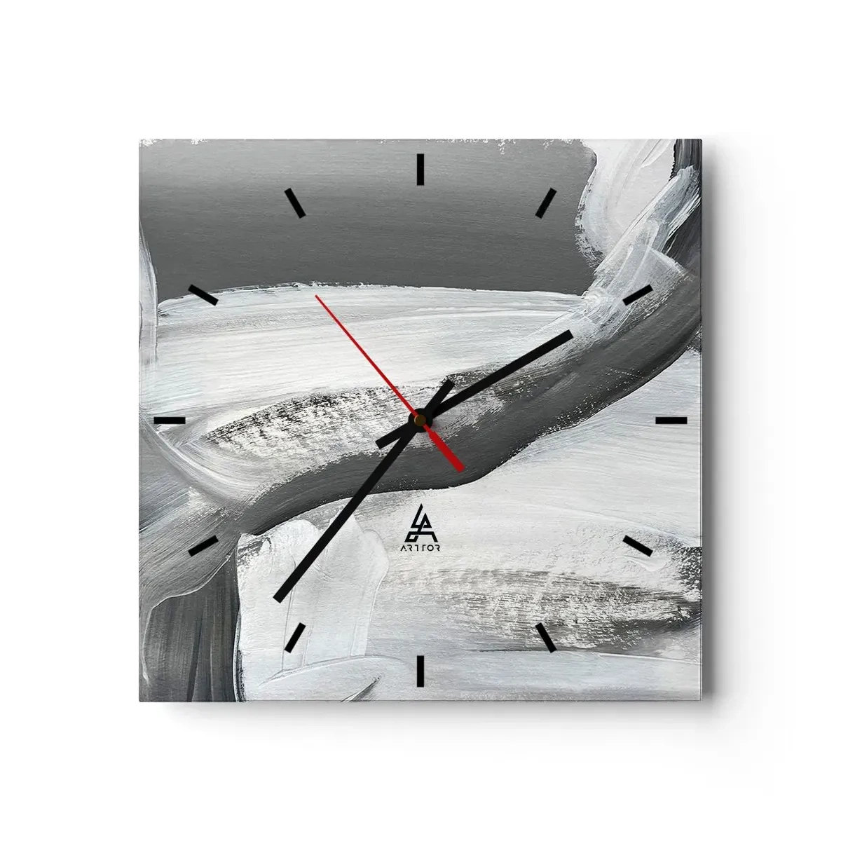 Relógio de parede - Relógio em vidro - Um movimento decisivo - 40x40 cm