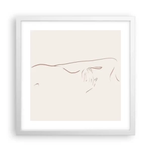 Pôster em moldura branca - A forma do desejo - 40x40 cm