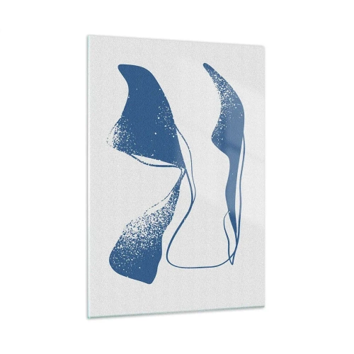 Quadro em vidro - Abstração alada - 50x70 cm