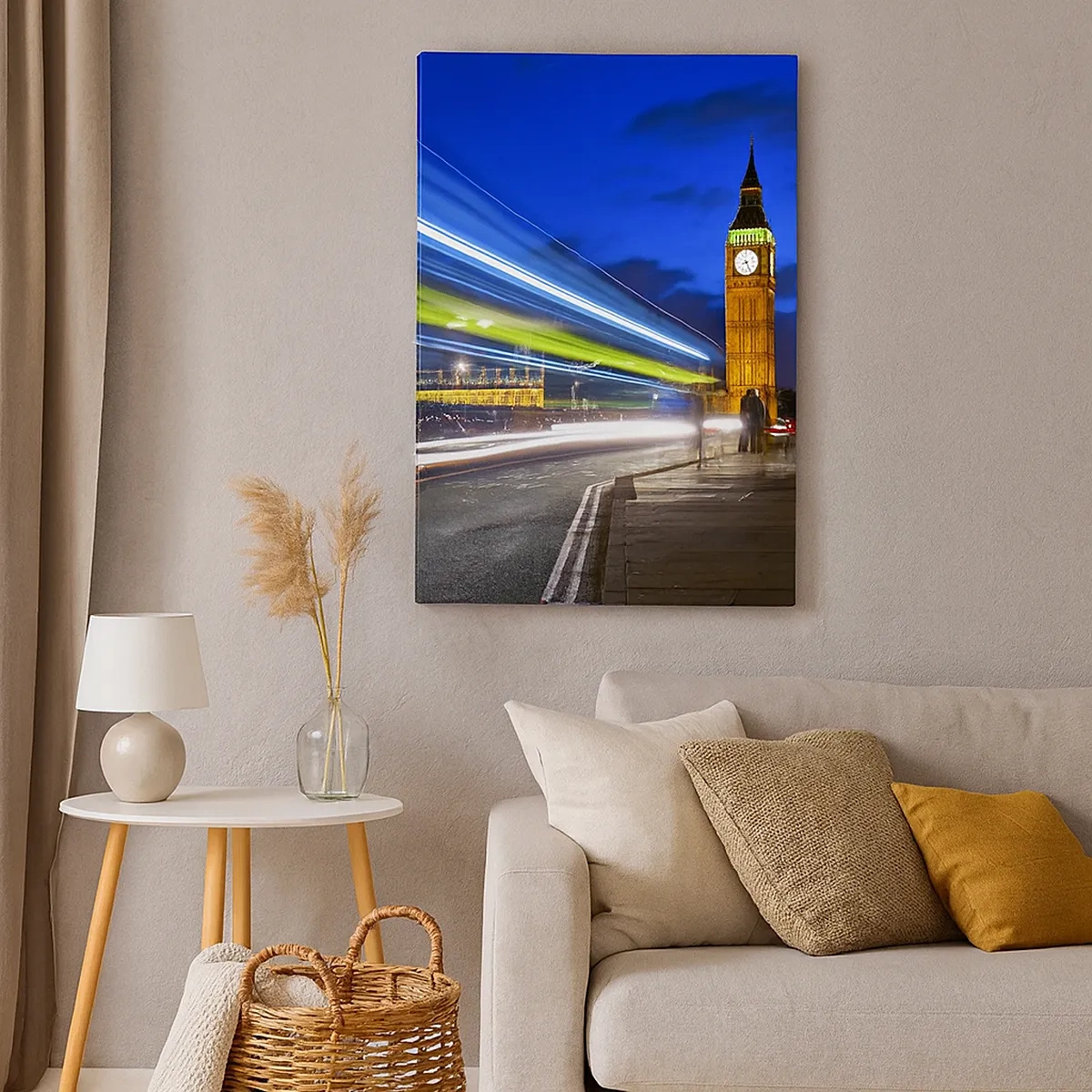 Quadro em tela - Sob o olhar atento do Big Ben - 50x70 cm