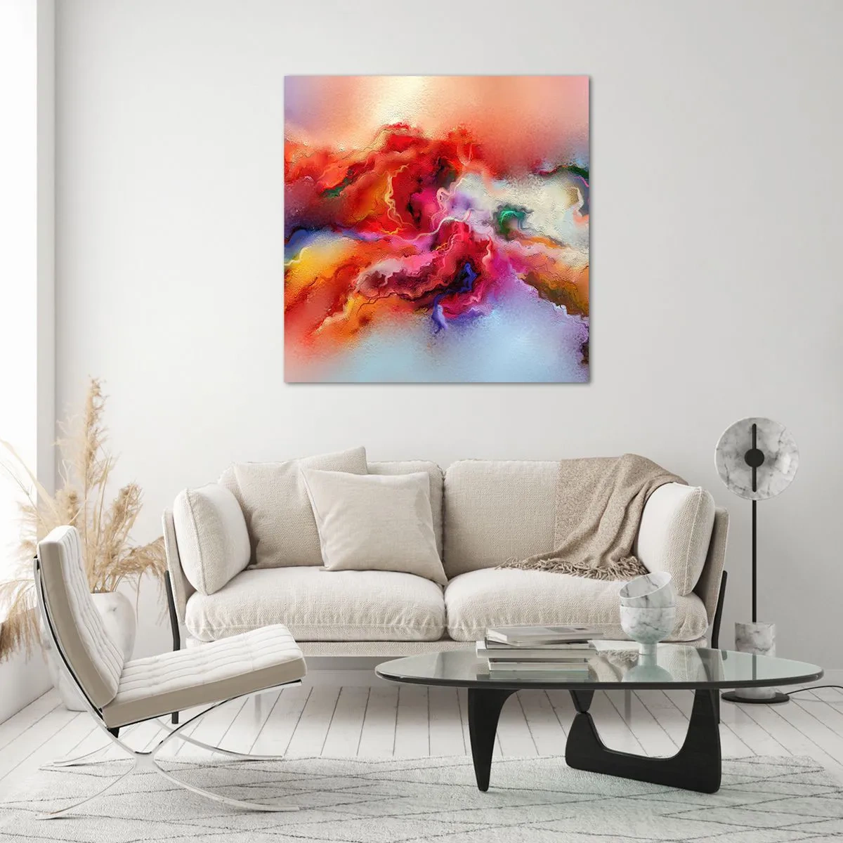 Quadro em vidro - Como capturar os sonhos - fumo - 60x60 cm