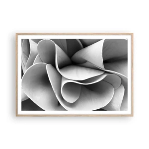 Pôster com moldura de carvalho claro - Acontece no espaço - 100x70 cm