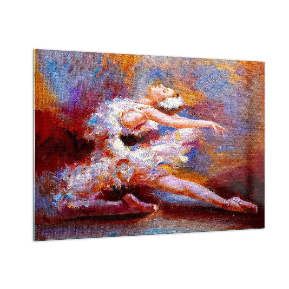 Quadro em vidro - A graça do cisne - 100x70 cm