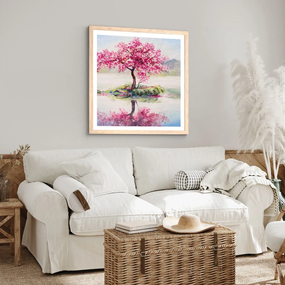 Pôster com moldura de carvalho claro - A festa da Primavera - 60x60 cm