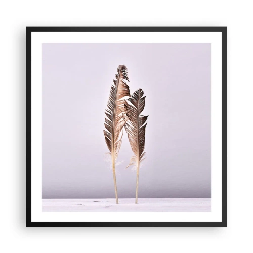 Pôster com moldura preta - Contra o nada - 60x60 cm