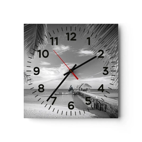 Relógio de parede - Relógio em vidro - Memória ou sonho? - 30x30 cm