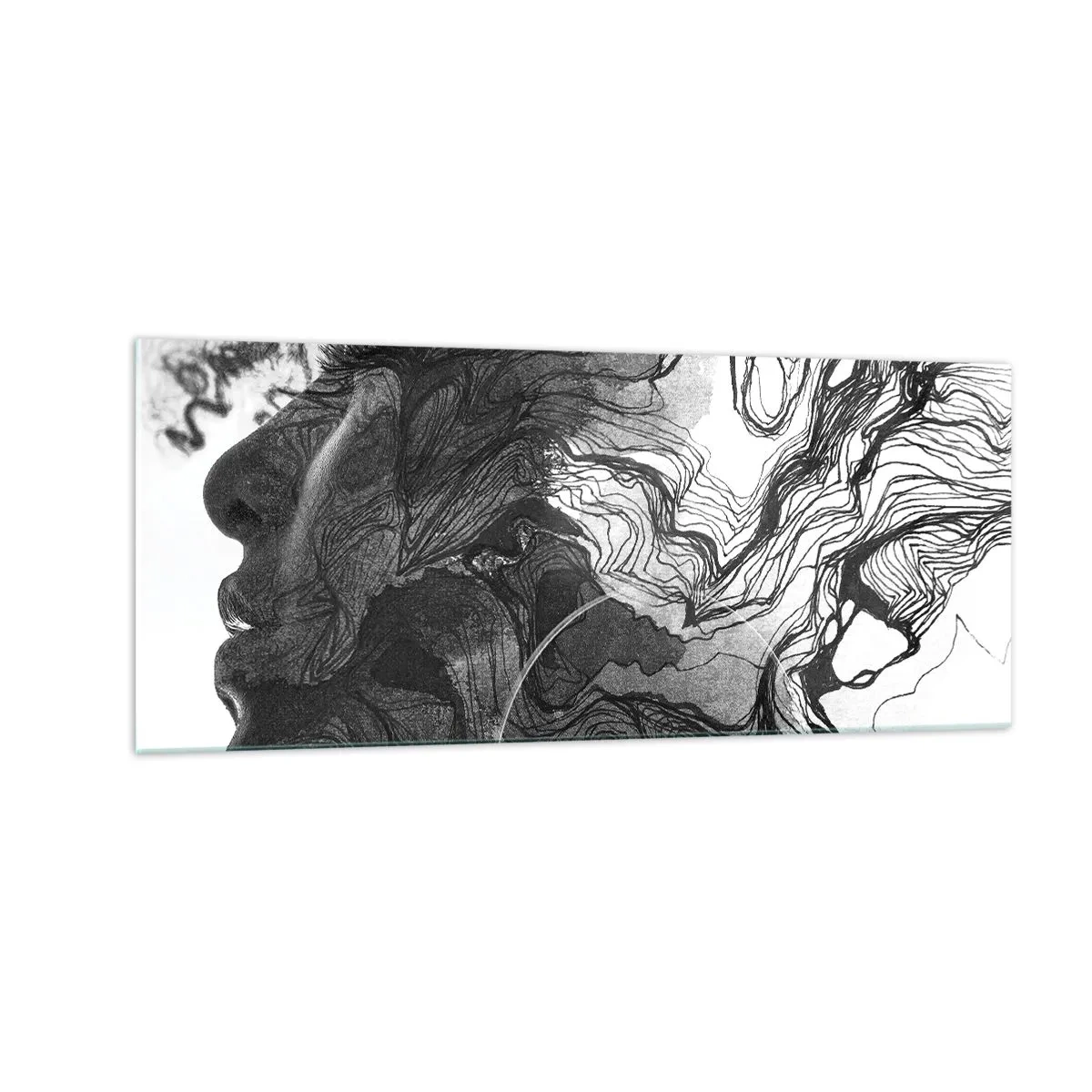 Quadro em vidro - Entrelaçados em sonhos - 100x40 cm