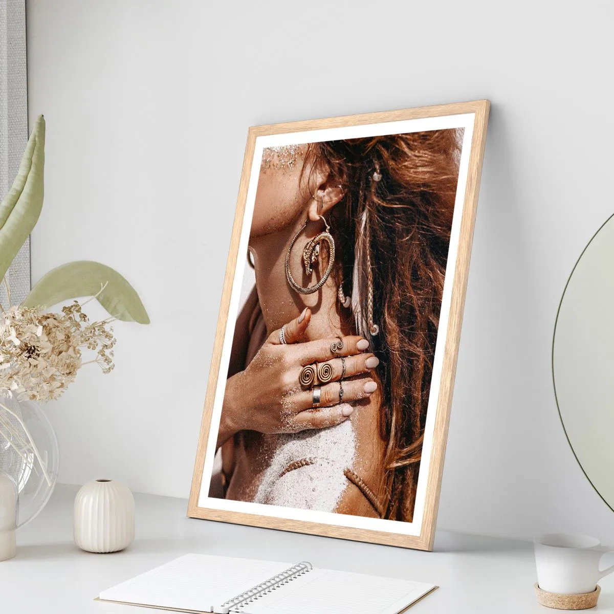 Pôster com moldura de carvalho claro - A rainha da praia selvagem - 50x70 cm