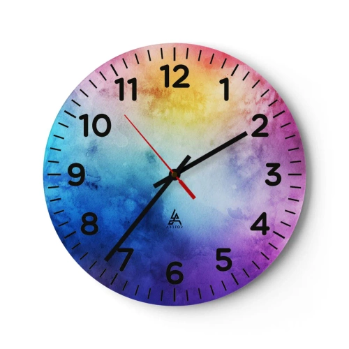 Relógio de parede - Relógio em vidro - Quase no sétimo céu - 30x30 cm