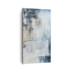 Quadro em tela - Atrás da cortina azul - 45x80 cm