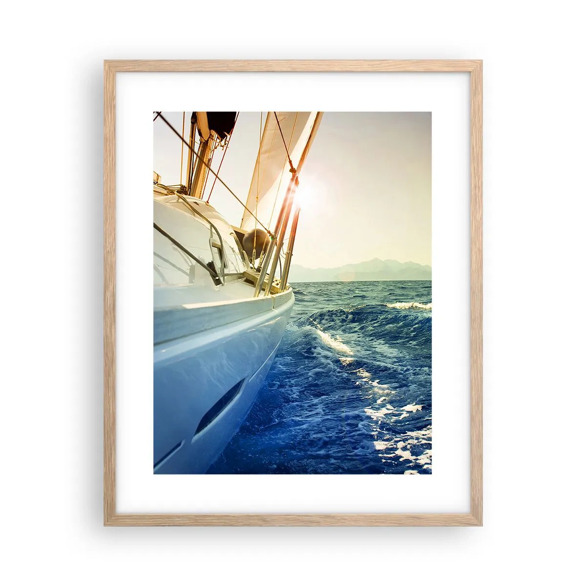 Pôster com moldura de carvalho claro - Depois da aventura - 40x50 cm