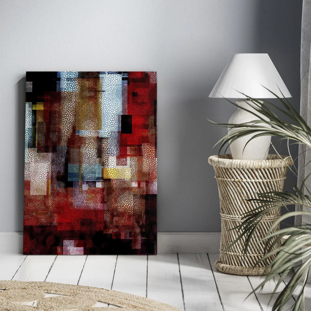 Quadro em tela - Uma grande confusão - 55x100 cm