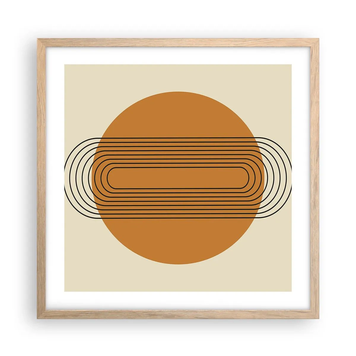 Pôster com moldura de carvalho claro - O plano perfeito - 50x50 cm