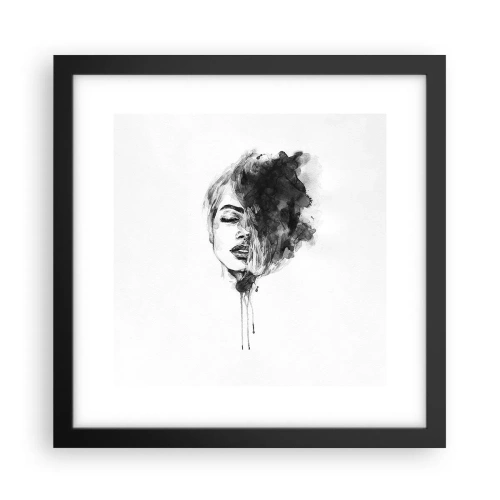 Pôster com moldura preta - O que sonha uma rapariga - 30x30 cm