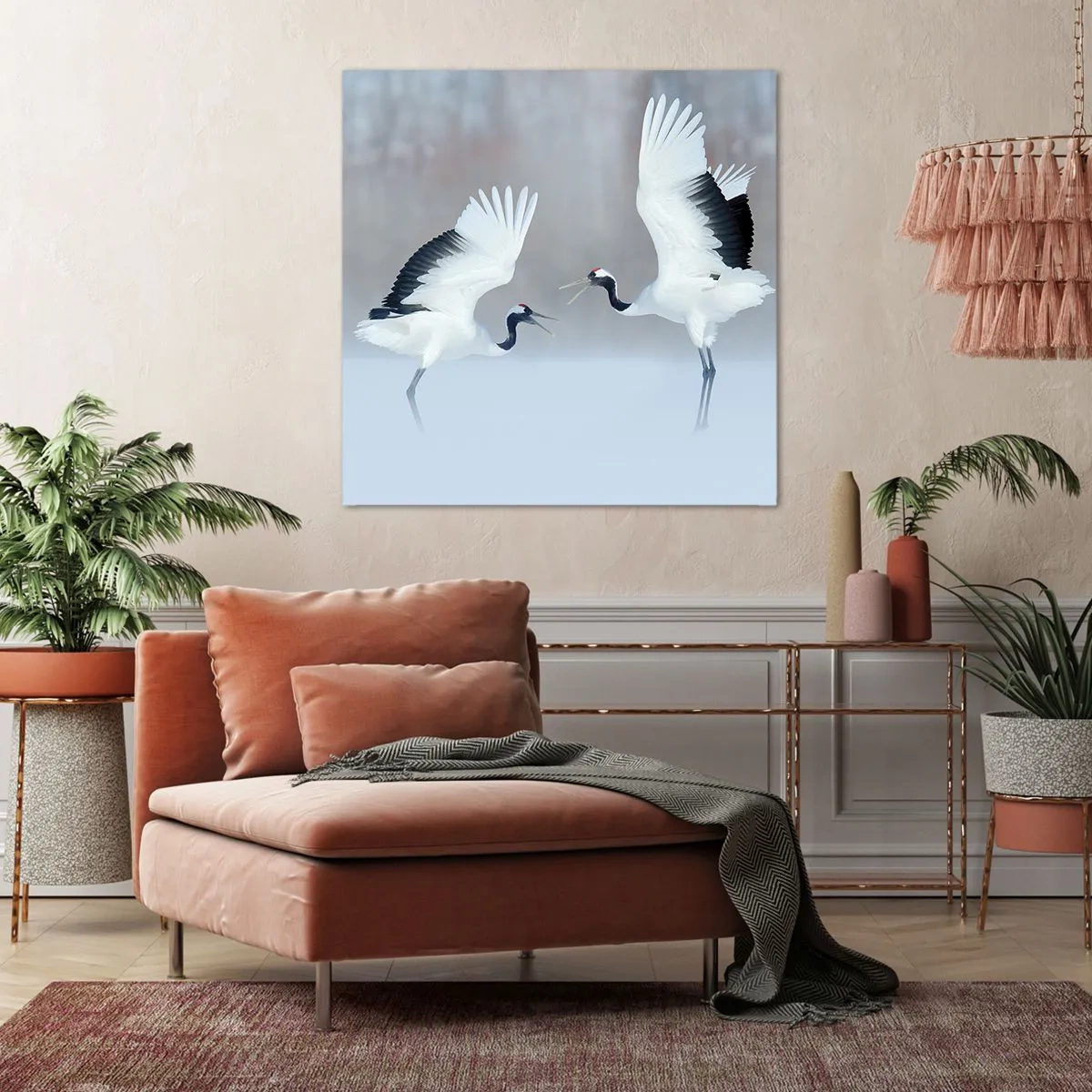 Quadro em tela - Dança no nevoeiro - 70x70 cm