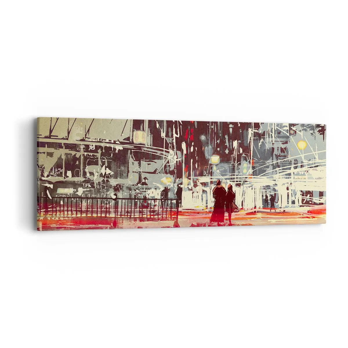 Quadro em tela - Travessia metropolitana - 90x30 cm