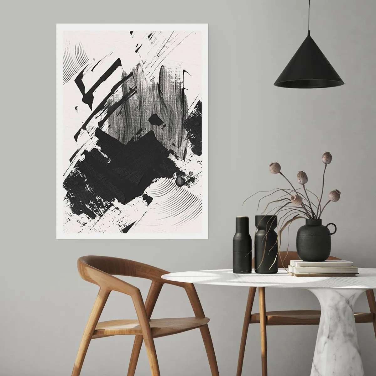 Pôster - Abstração – expressão do preto - 40x50 cm