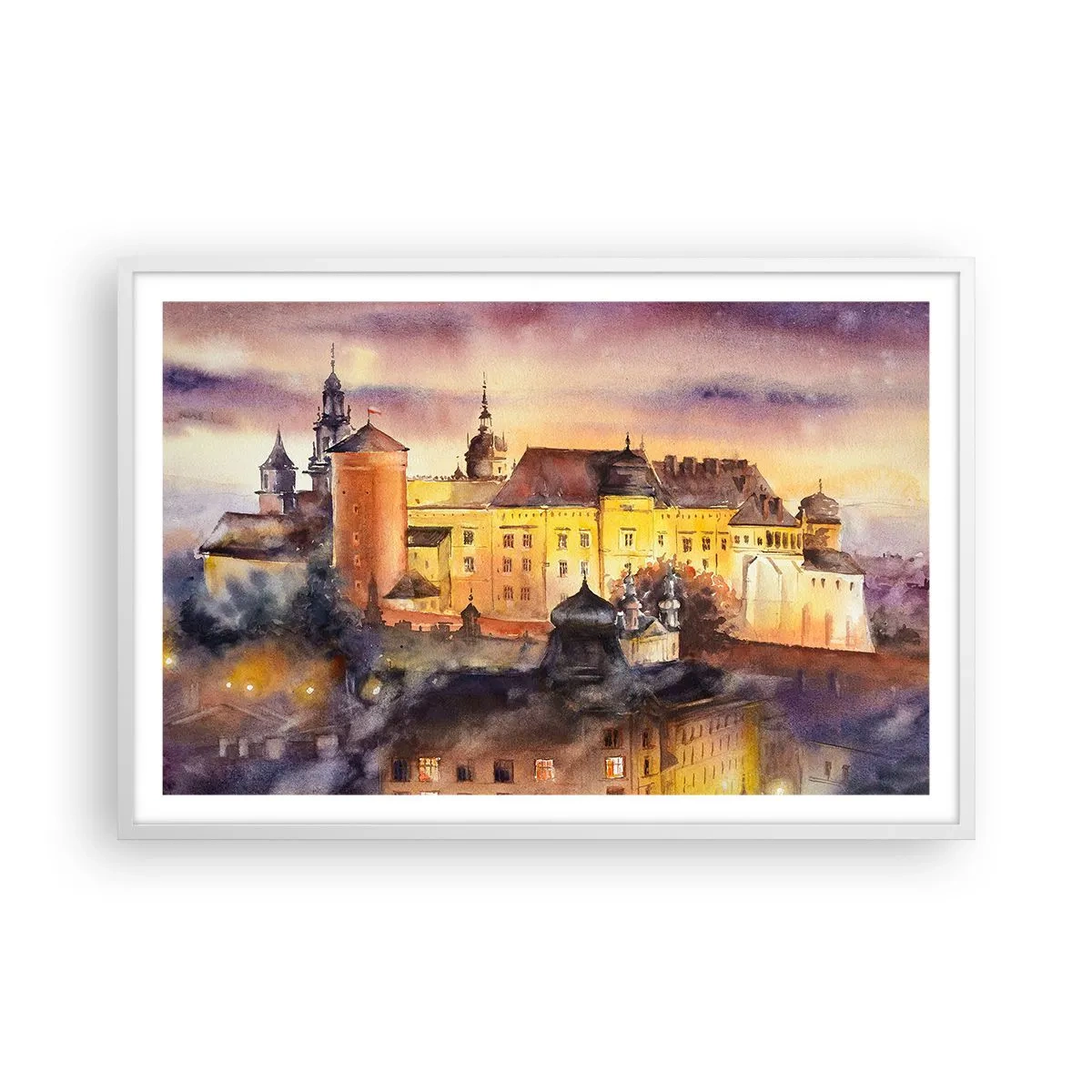 Pôster em moldura branca - História e conto de fadas - 91x61 cm