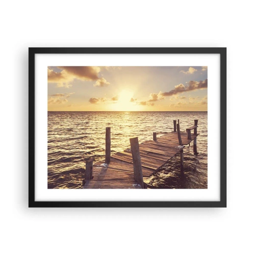 Pôster com moldura preta - A terra dourada da gentileza - 50x40 cm