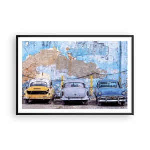 Pôster com moldura preta - Encontro de Veteranos - 91x61 cm