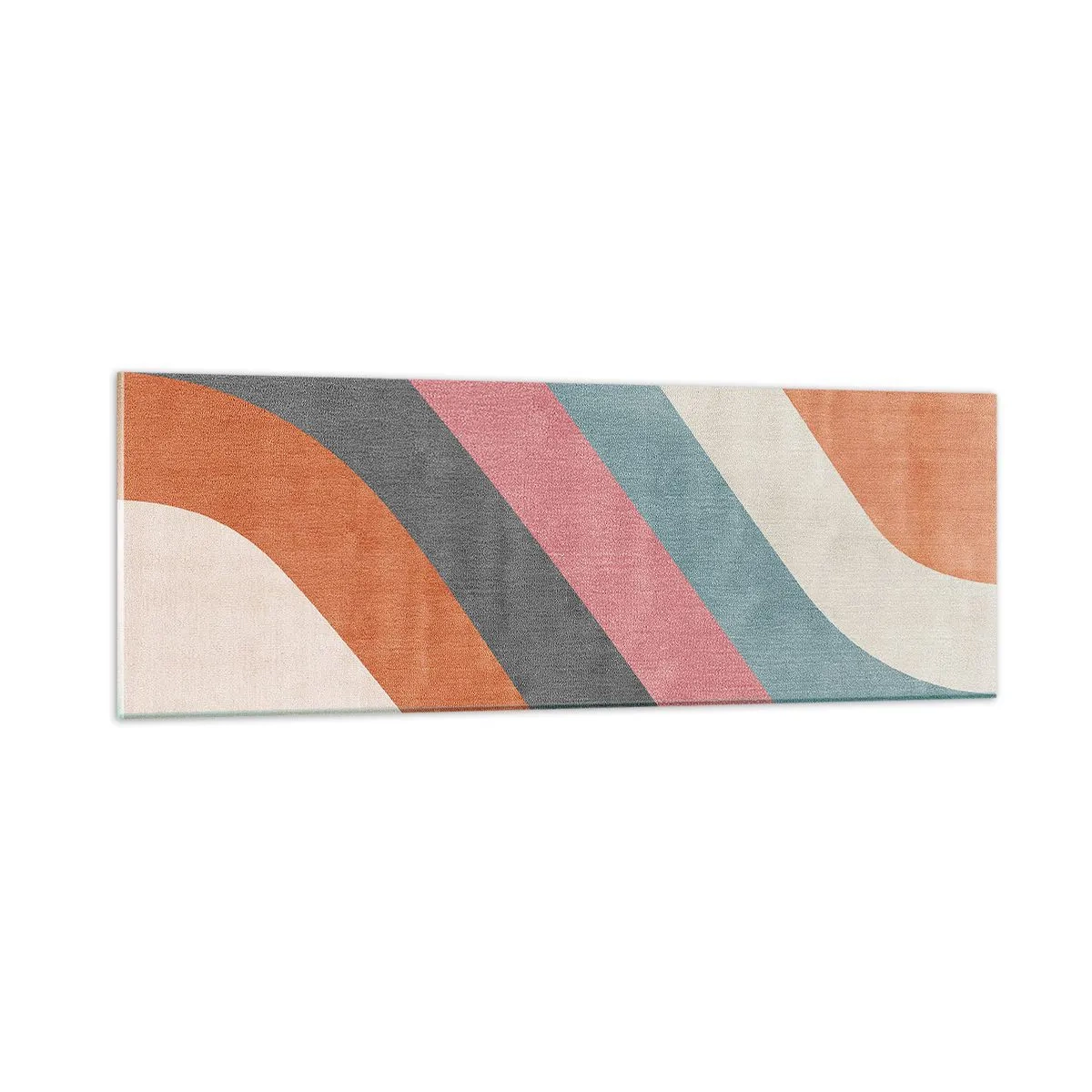 Quadro em vidro - Composição diagonal – movimento - 90x30 cm