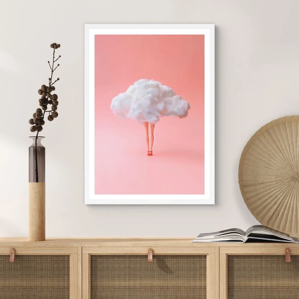 Pôster em moldura branca - Doce promessa - 61x91 cm