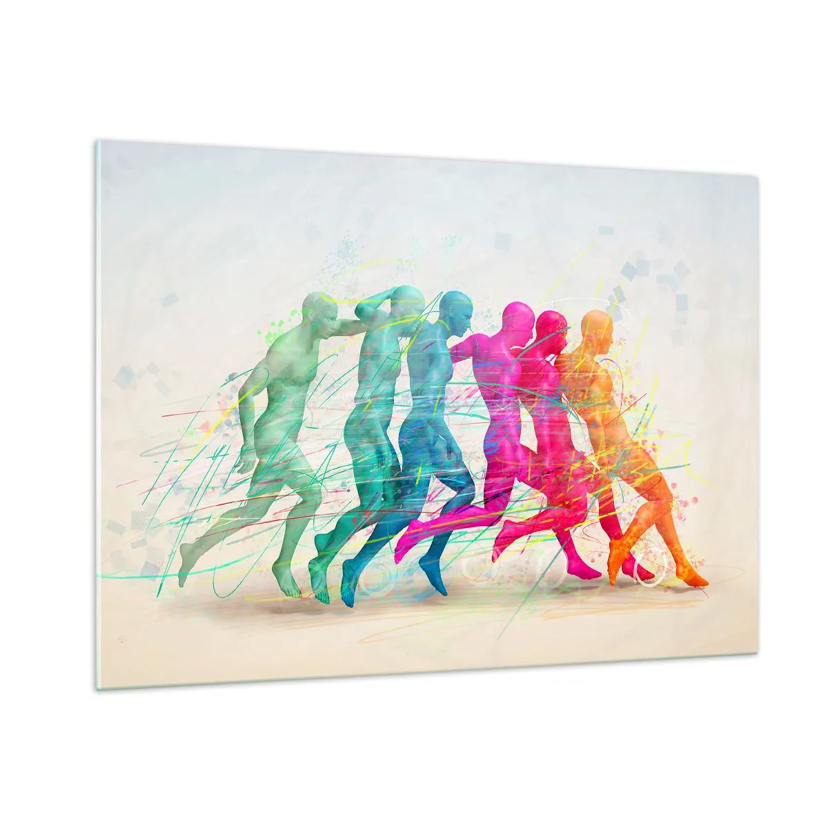 Quadro em vidro - Harmonia de movimento - 100x70 cm