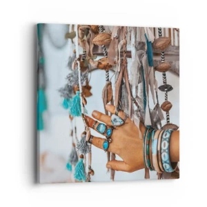 Quadro em tela - Tesouros locais - 40x40 cm