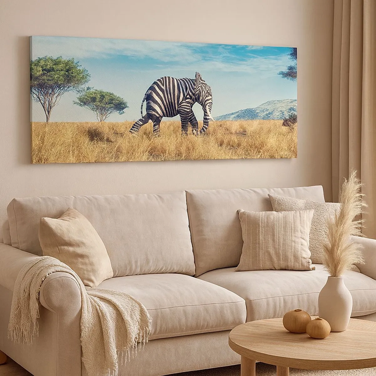 Quadro em tela - Cinza não está mais na moda - 100x40 cm