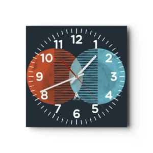 Relógio de parede - Relógio em vidro - Fantasia astronómica - 40x40 cm