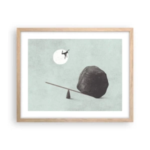 Pôster com moldura de carvalho claro - Um sonho tornado realidade - 50x40 cm