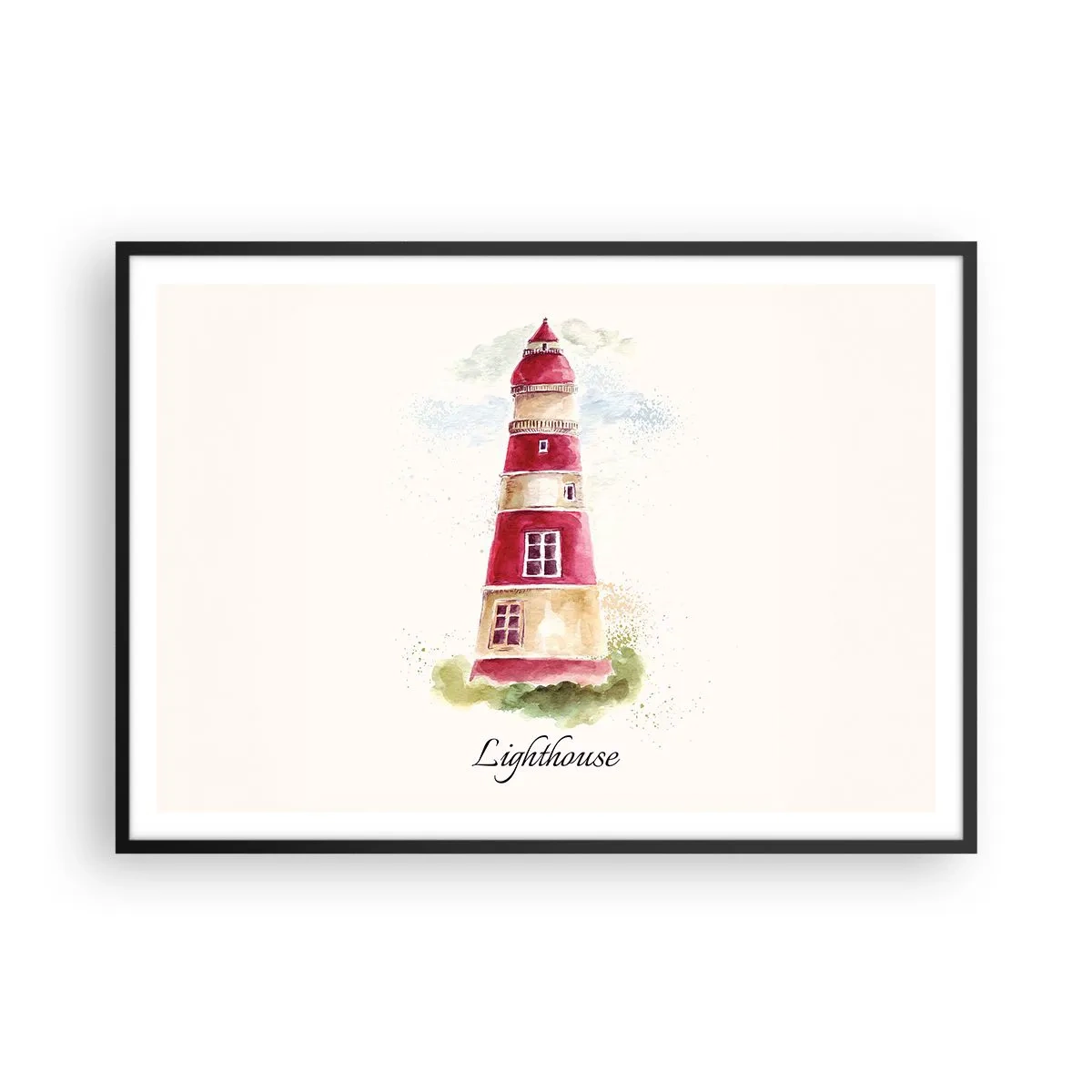 Pôster com moldura preta - Sempre há clima - 100x70 cm