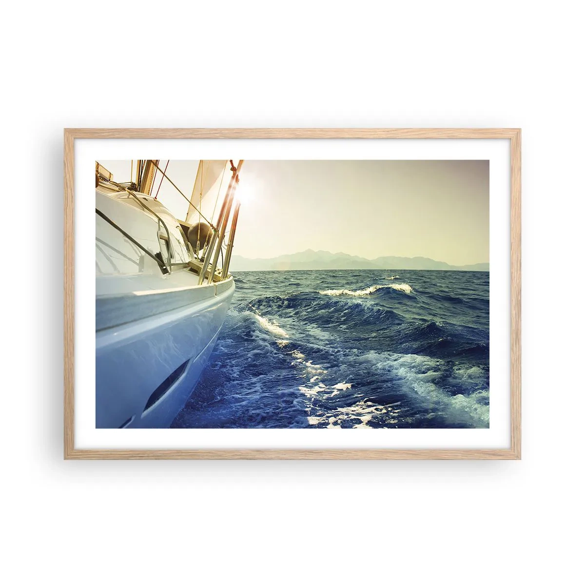 Pôster com moldura de carvalho claro - Depois da aventura - 70x50 cm
