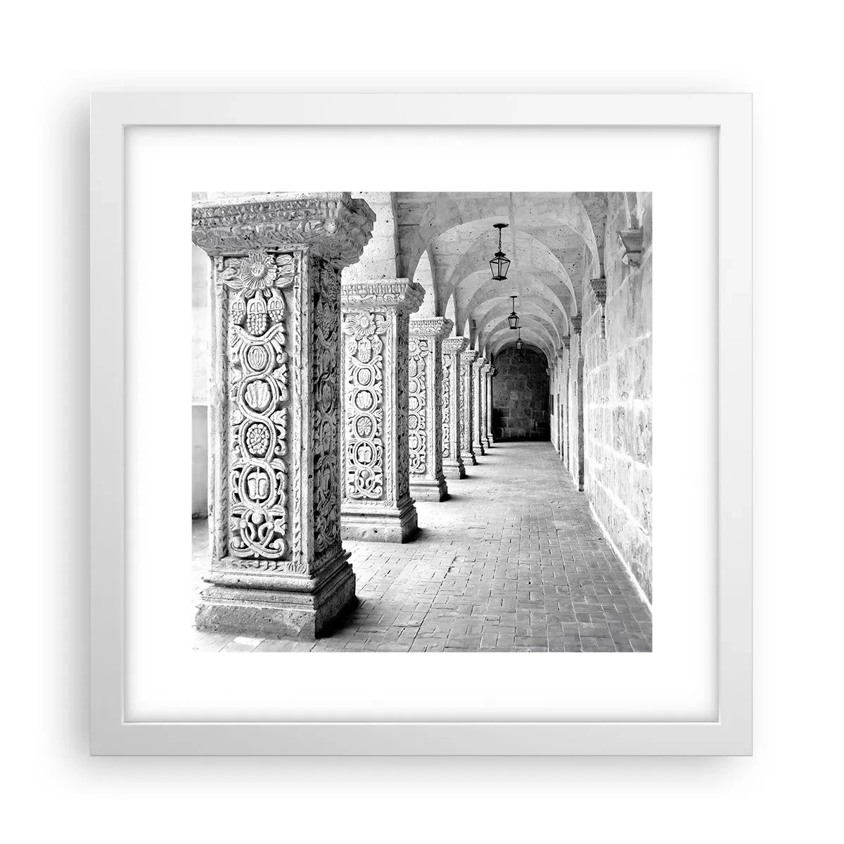 Pôster em moldura branca - E para onde...? - 30x30 cm