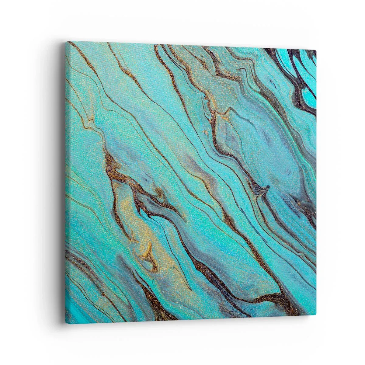 Quadro em tela - Maré Turquesa - 40x40 cm