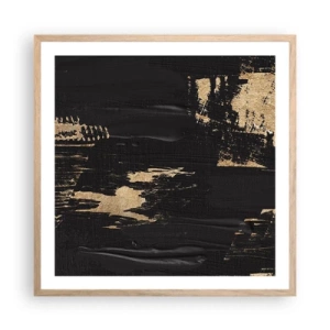 Pôster com moldura de carvalho claro - Rastro de toque - 60x60 cm