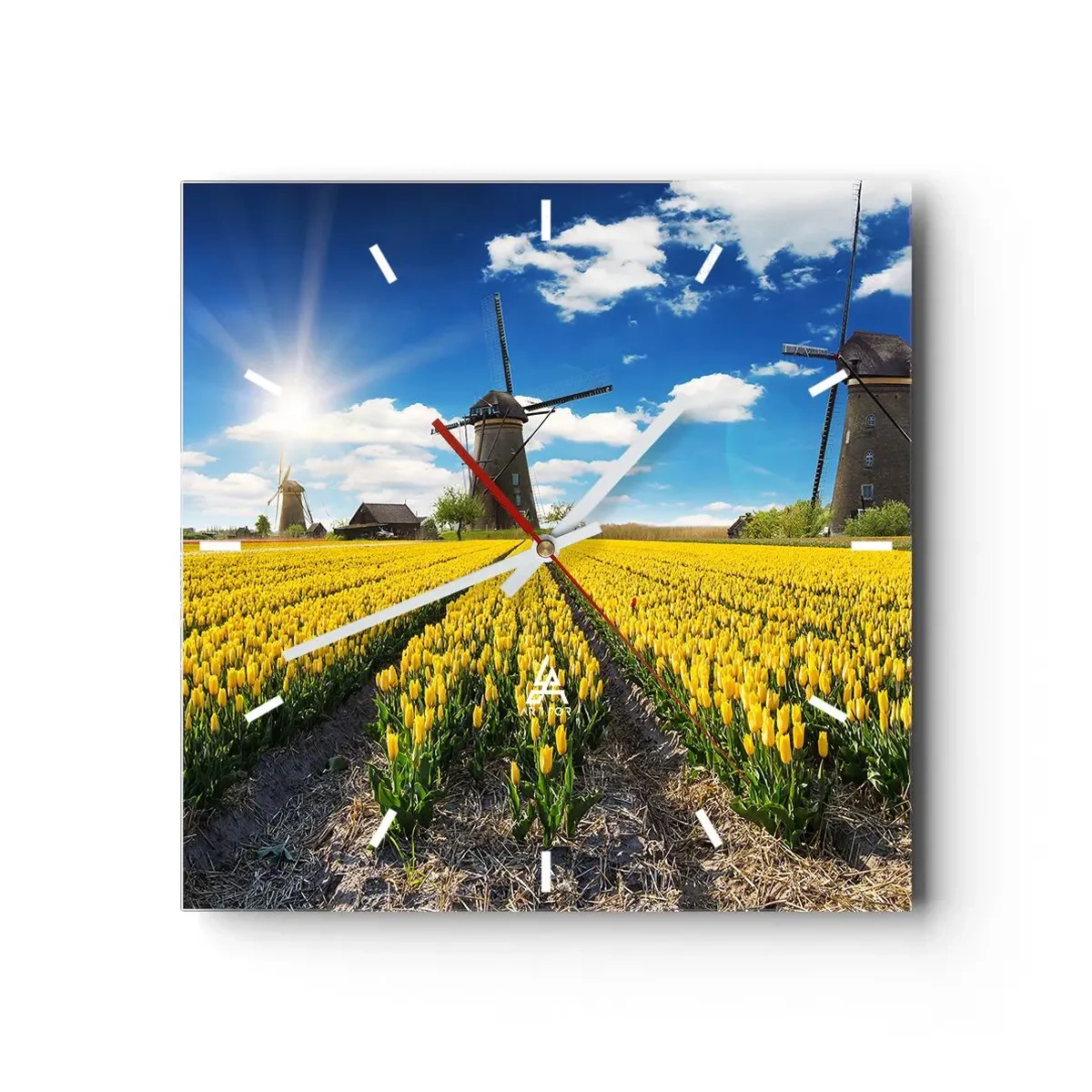 Relógio de parede - Relógio em vidro - Nada mais holandês do que isso - 30x30 cm