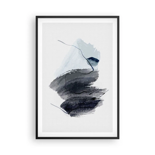 Pôster com moldura preta - Intensidade e movimento - 61x91 cm