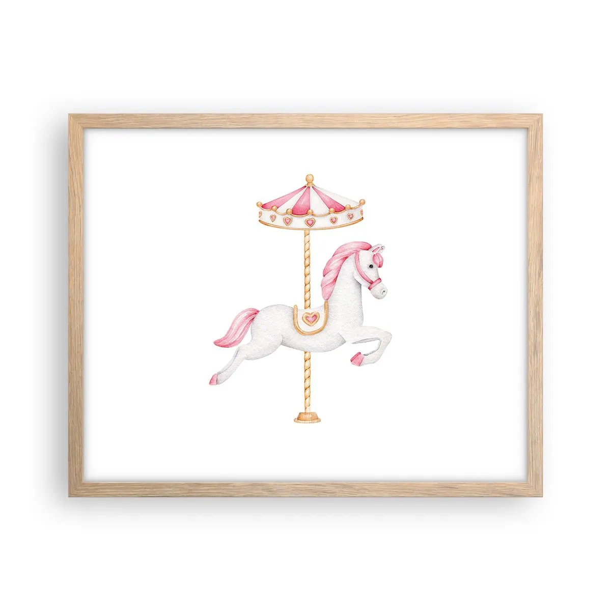 Pôster com moldura de carvalho claro - Caiu no chão - 50x40 cm