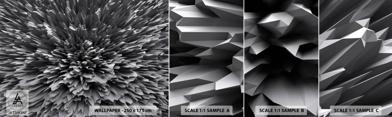 Amostra de Papel de Parede Standard Eco - Não pode ficar mais difícil do que isso - 3D, Moderno, Tridimensional - 100x30 cm